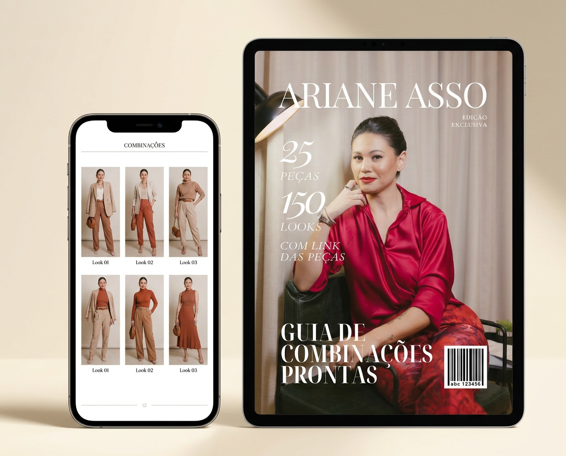 Mockup do Guia de Combinações Prontas